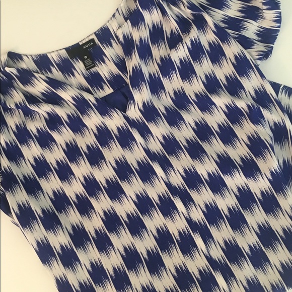 Blue and White Aqua Dress Sz M - Picture 2 of 5